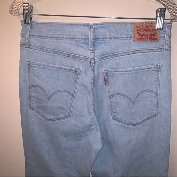 Levi's High Rise Straight Crop Jeans Blue 30 - Picture 7 of 11